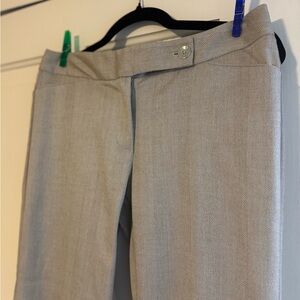 WHBM Women’s Tan Herringbone Boot Cut Dress Pants, Size 4